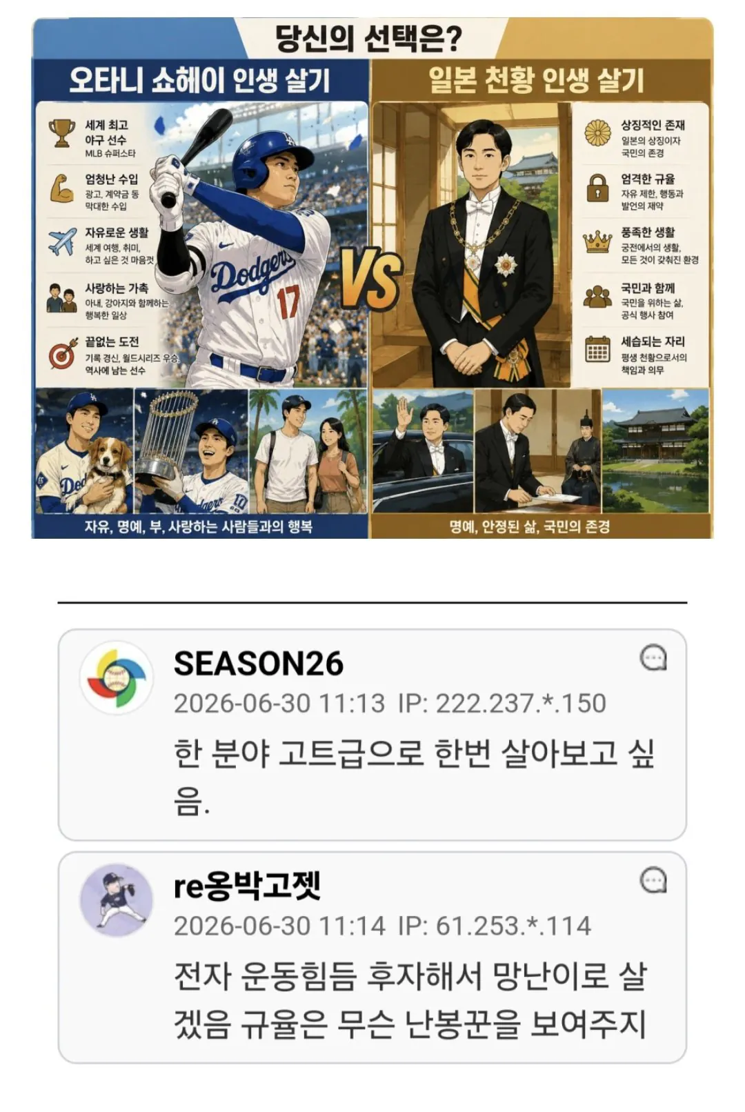 일본 오타니 인생 살기 vs 천황 인생 살기