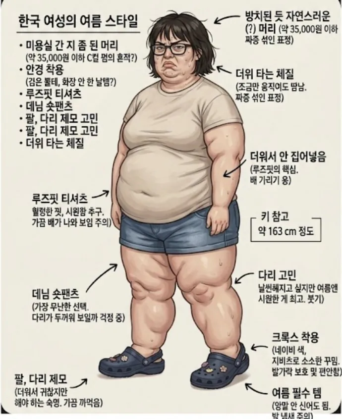 한국 여성의 여름 스타일
