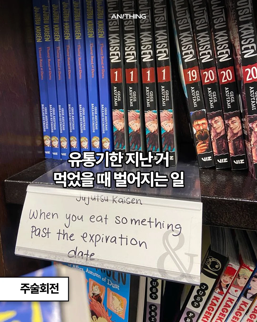 미국 만화방의 일본만화 한 줄 소개.