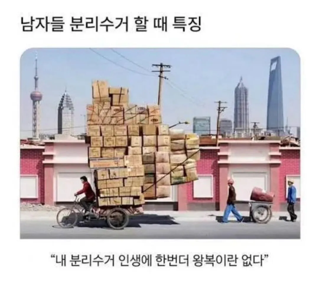 남자 분리수거 특징