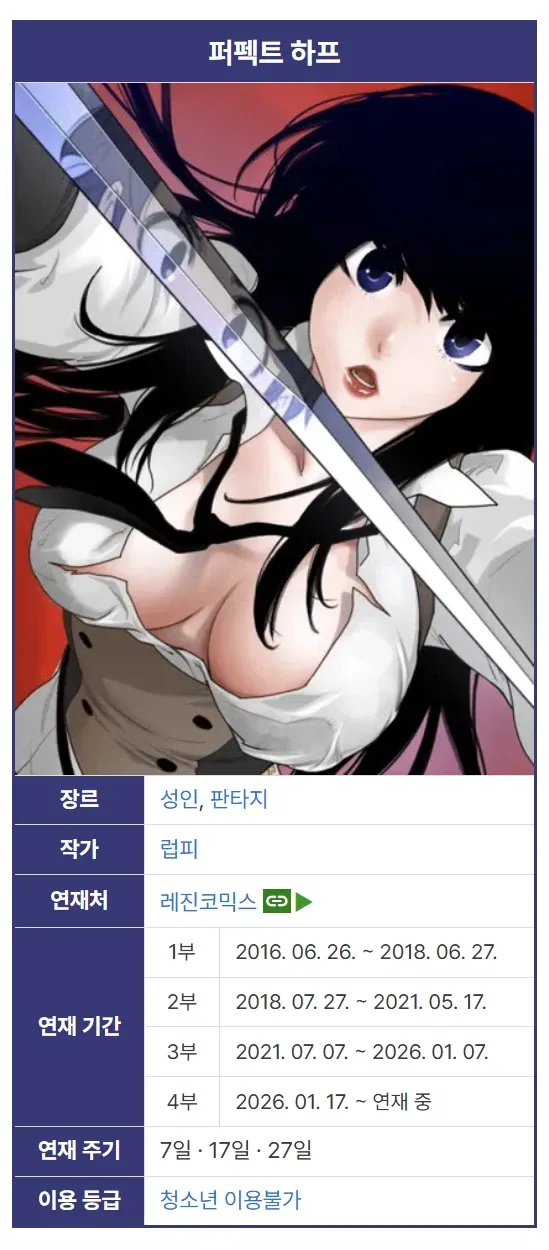 10년째 연재중인 19금웹툰