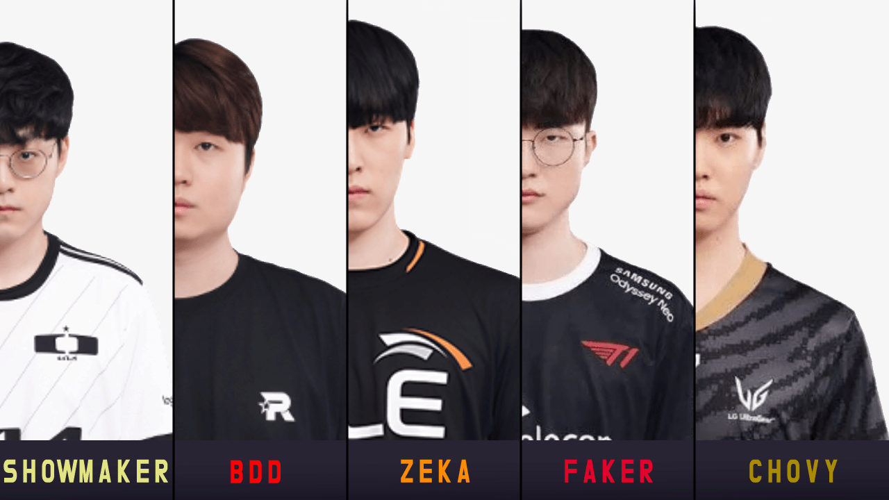 2019년부터 2026년까지 월즈 진출한 개씹황족 미드 라이너 라인업