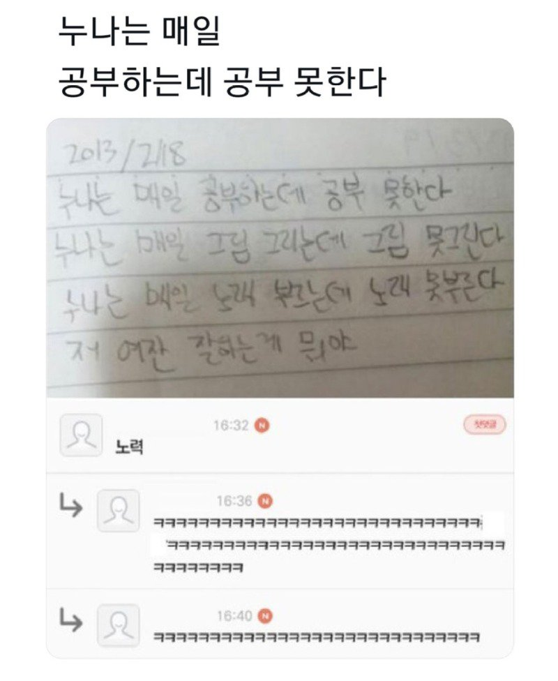 누나는 못한다