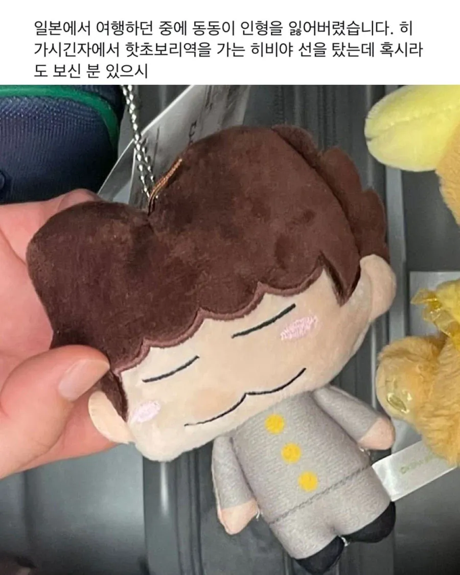 일본 여행 중 잃어버린 인형
