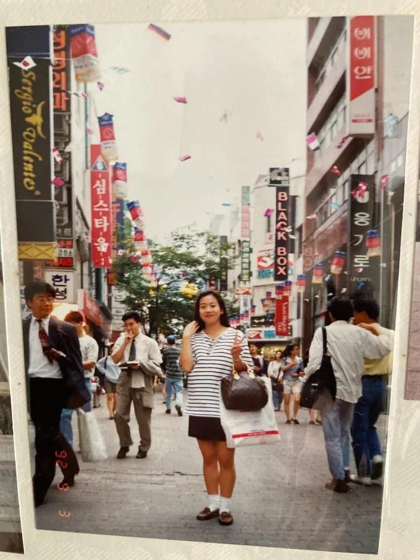 34년 전 한국에서 사진을 찍은 일본 여성