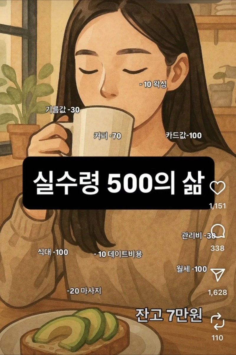 여자 실수령 500의 삶