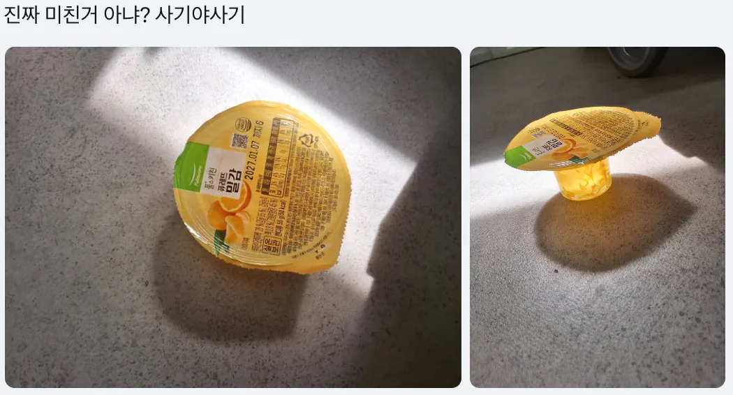 요즘 푸딩 젤리 과대포장 근황