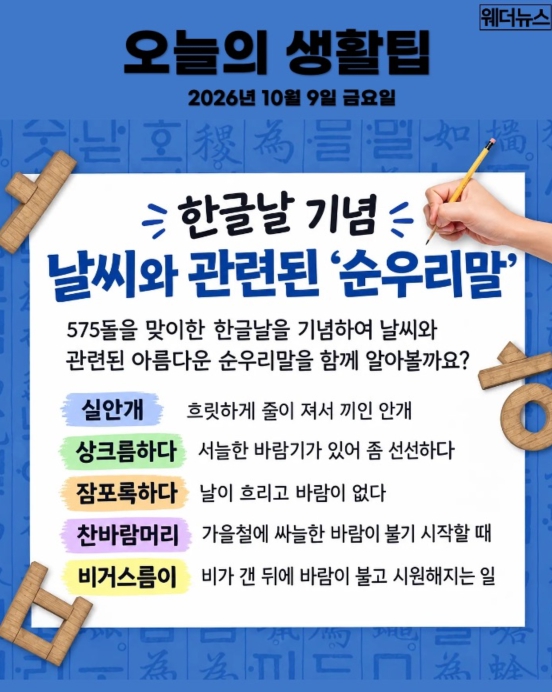  한글날 오늘의 생활팁