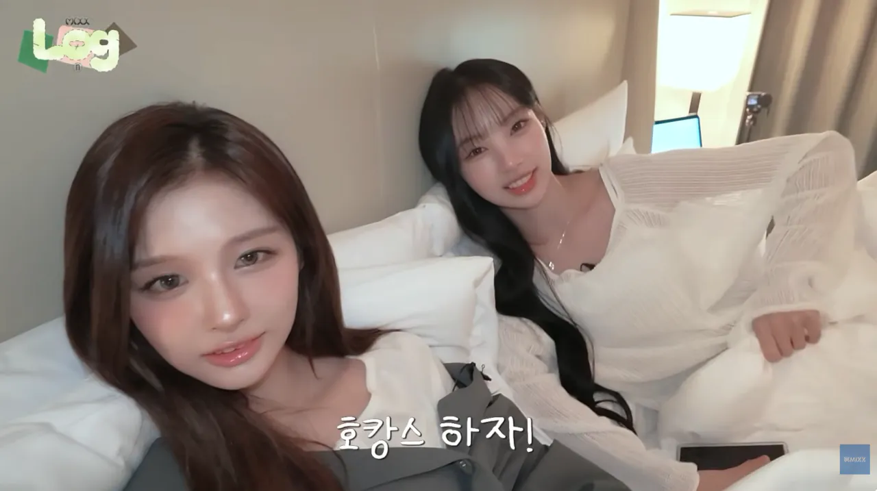절친과 호캉스 브이로그 찍는 설윤