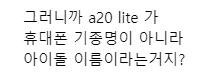 전자제품 모델명과 구분 불가능한 수준