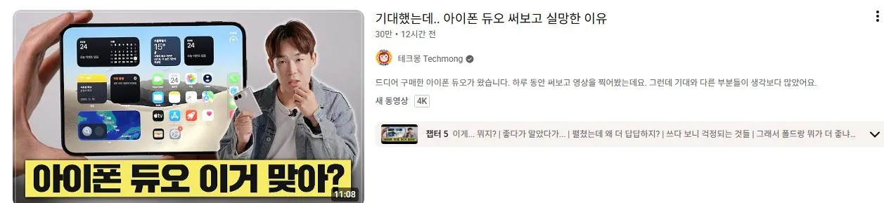 아이폰 듀오 실사용 단점